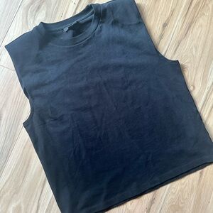 J crew size small black muscle shirt